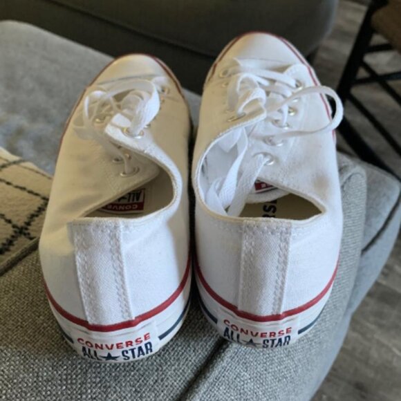 CONVERSE white canvas SNEAKER women's size 9 Chuck Taylor - Picture 3 of 5